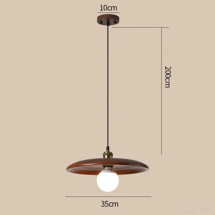 Suspension lampe soucoupe volante en bois E27 pour salle à manger et salon — LZ3F9X