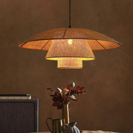 Suspension vintage en rotin tissé main pour hôtels et restaurants — LZ4X9Q2N