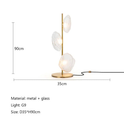 Lampadaire en verre au design nordique pour intérieur moderne — LZ4X9P2