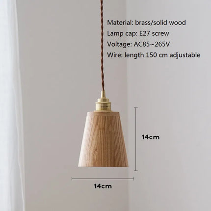 Suspension LED moderne avec abat-jour en bois pour décoration intérieure — LZ4X9P