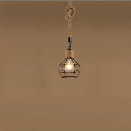 Décoration moderne simple luminaire style campagnard nordique ficelle créative rétro nostalgique salon hôtel chambre lustre