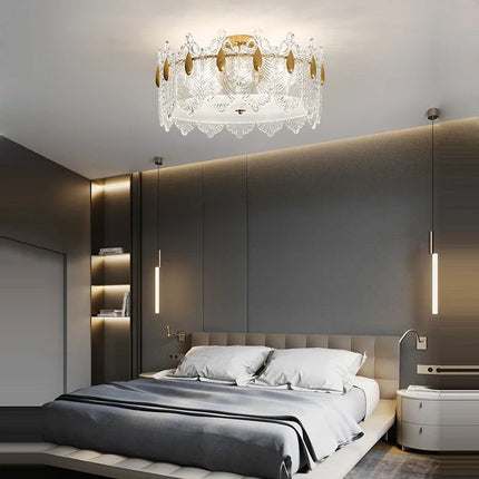 Plafonnier de luxe avec lumière LED et télécommande intégrée — LZ4X9B