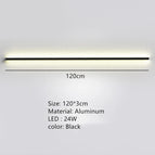 120cm-Noir / Lumière blanche