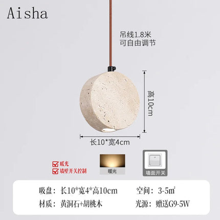 Suspension japonaise en pierre style wabi-sabi pour intérieur — LZ4G7Q2