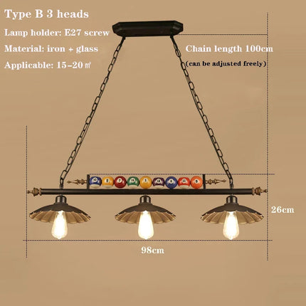 Plafonnier rétro américain décoratif pour bar, restaurant et billard — LZ4X9P
