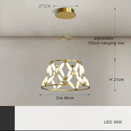Plafonnier LED minimaliste avec abat-jour fantaisie moderne — LZ4X9QJ2