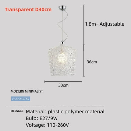 Lustre moderne en acrylique pour intérieur élégant — LZ4X9T
