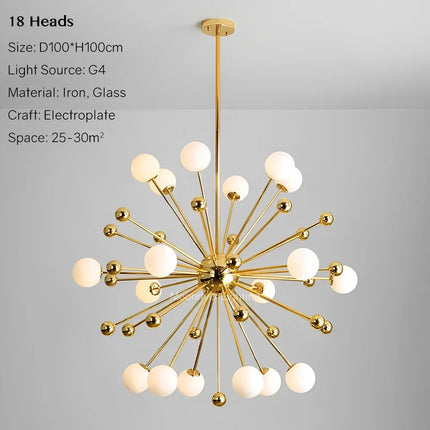 Suspension en verre motif pissenlit pour décoration intérieure moderne — LZ4G7X2