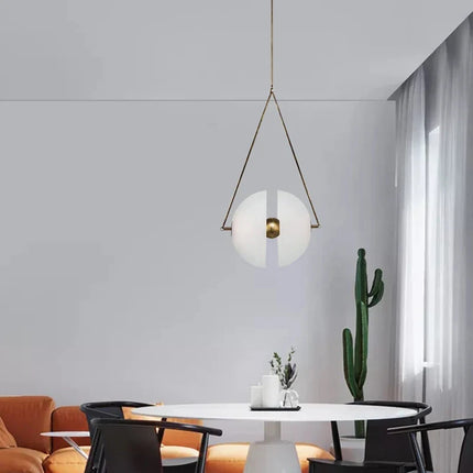 Suspension en verre et métal style Art déco — LZ4X9T1