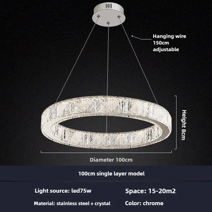 Lustre moderne en cristal pour éclairage élégant — LZ4P9XQ