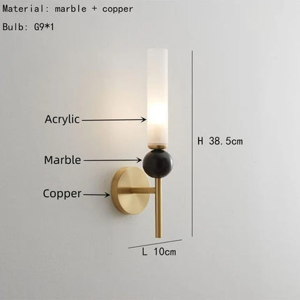 Lustre moderne en laiton avec boule acrylique — LZ4X9P