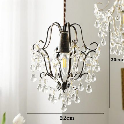 Suspension rétro en cristal forme goutte d’eau pour décoration élégante — LZ4X9M