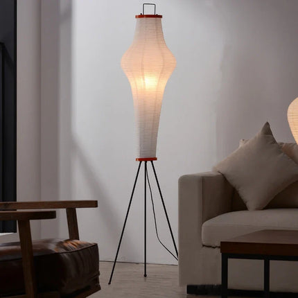 Lampadaire japonais en papier de riz pour intérieur moderne — LZ4X9T