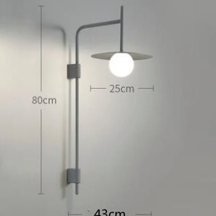 applique murale led moderne à bras mobile simple