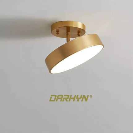 Plafonnier LED rond en cuivre pour vestiaire — LZ4P9XQ