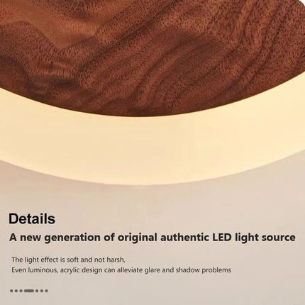 Applique murale LED en noyer style nordique — LZ4X9B