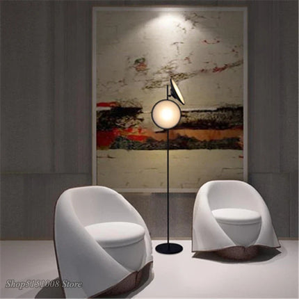 Lampadaire LED double lumière au design nordique moderne — LZ4X9P