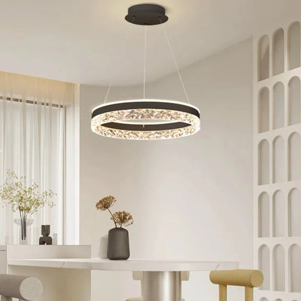 Lustre rond LED avec télécommande décorative — LZ3F9X