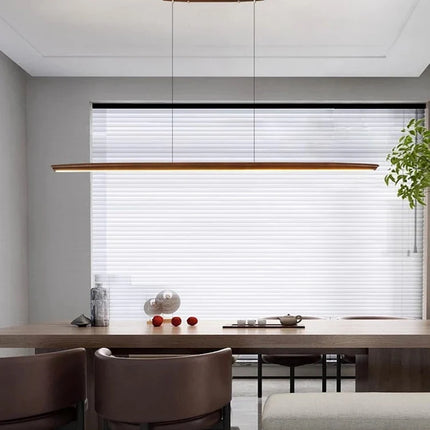 Lustre suspendu en bois dimmable pour intérieur moderne — LZ4X9T