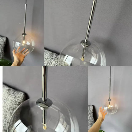 Suspension boule de verre LED pour cuisine et salle à manger — LZ4X9T