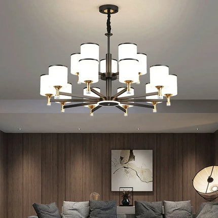 Lustre nordique 15 têtes pour intérieur lumineux design moderne — LZ4X7Q9