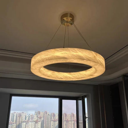 Suspension moderne en marbre naturel espagnol et cuivre — LZ4X9T2