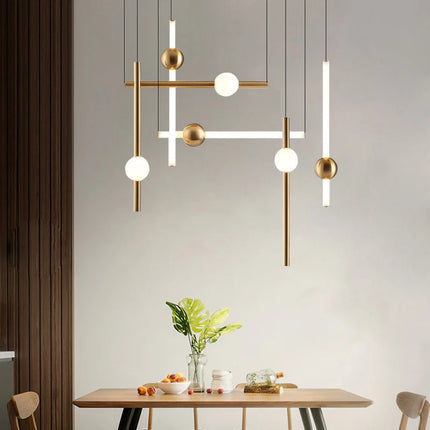 Suspension horizontale moderne pour éclairage de salle à manger — LZ4X9P