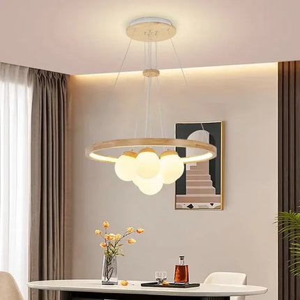 Plafonnier LED suspendu design en forme de boule en verre — LZ4X9T