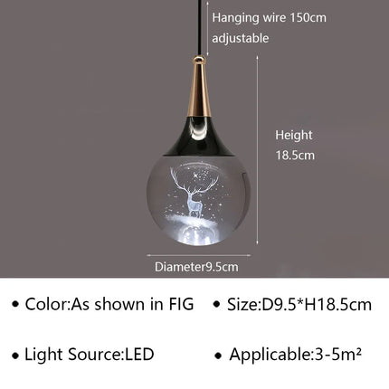 Lustre LED cristal pour décoration intérieure moderne — LZ4X9P2
