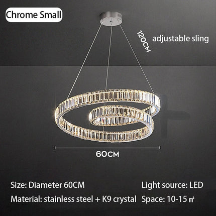 Lustre suspension LED cristal luxe décoratif — LZ4X9P