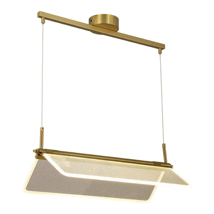 lustre rectangulaire réglable en acrylique pour éclairage créatif