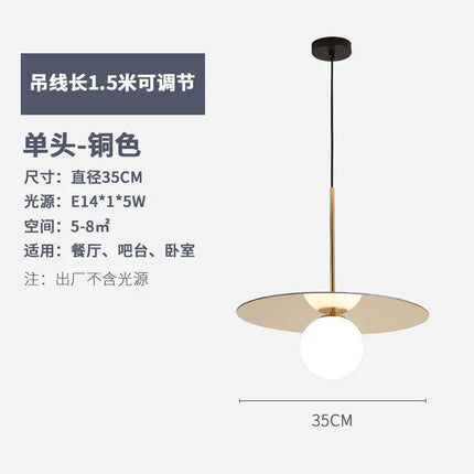 Suspension LED en verre au design nordique pour bar et restaurant — LZ4X9M