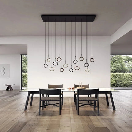Suspension anneau réglable style Art Déco 4000K — LZ4X9M