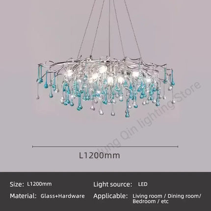 Lustre LED bicolore en verre style postmoderne — LZ4X9Q2