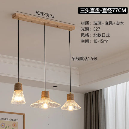Lustre suspension nordique japonais à trois têtes design créatif — LZ4X9M