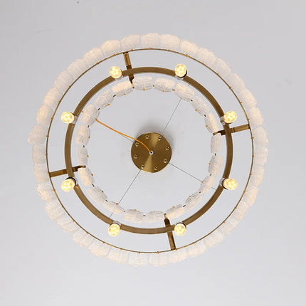 Suspension LED en verre avec lustre cristal nordique moderne — LZ4X9P