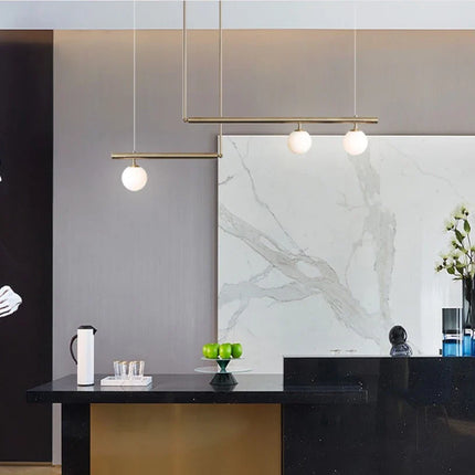 Lustre suspension moderne avec abat-jour en verre style nordique — LZ4P9XQ