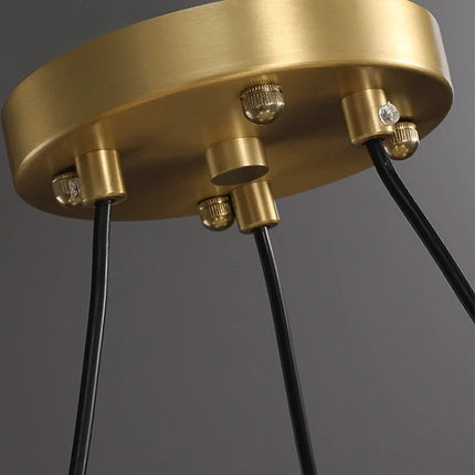Lustre nordique en cuivre avec anneau décoratif — LZ4X9T1