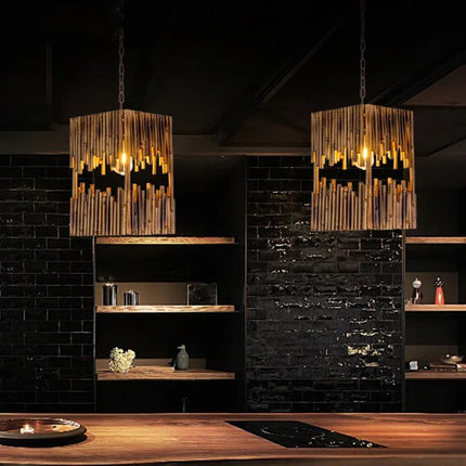 Suspension en bois style nordique pour cafés, bars et restaurants — LZ4X9T2