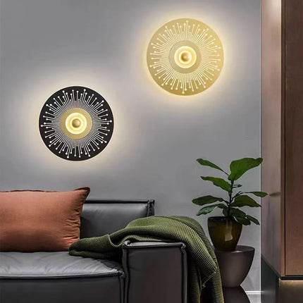Applique murale LED ronde style art déco pour ambiance chaleureuse — LZ4P9XQ