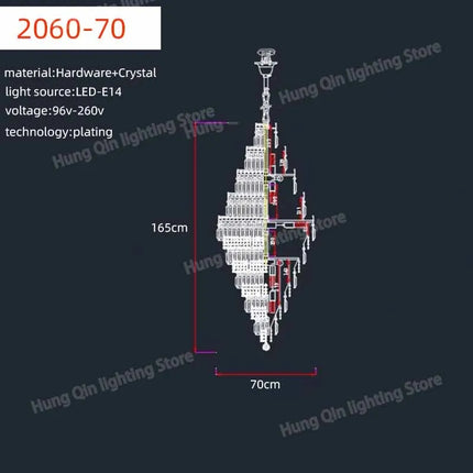 Lustre en cristal personnalisé pour éclairage élégant — LZ4D9XQ