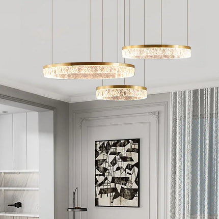Lustre suspension moderne à anneau circulaire pour intérieur — LZ4X9Q