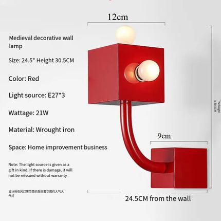 Applique murale design industriel rétro style Bauhaus nordique — LZ4T9XQ