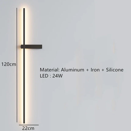 Applique murale LED en aluminium style art déco minimaliste — LZ4M7XQ