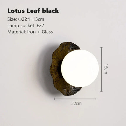 Plafonnier doré luxe style nordique feuille de lotus en montage surface — LZ4P9XQ