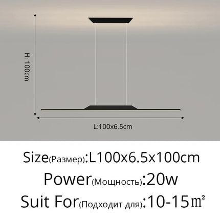 Lustre suspension LED minimaliste à hauteur réglable — LZ4X9P2