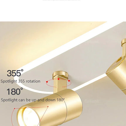 Plafonnier LED moderne avec spot orientable pour décoration intérieure — LZ4X9P