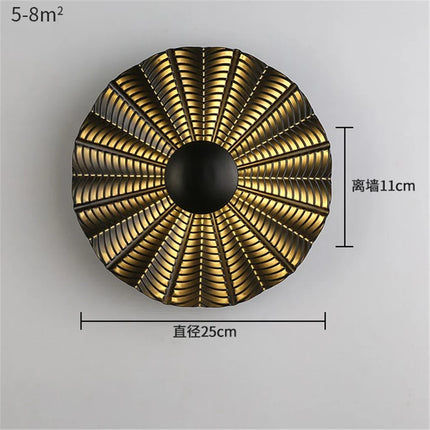 Applique murale LED ronde en métal style nordique pour intérieur moderne — LZ4X9P2