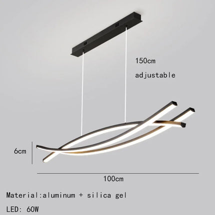 Lustre LED en aluminium moderne avec hauteur réglable — LZ4X9P2