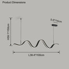 Noir L100cm / Dimmable avec télécommande